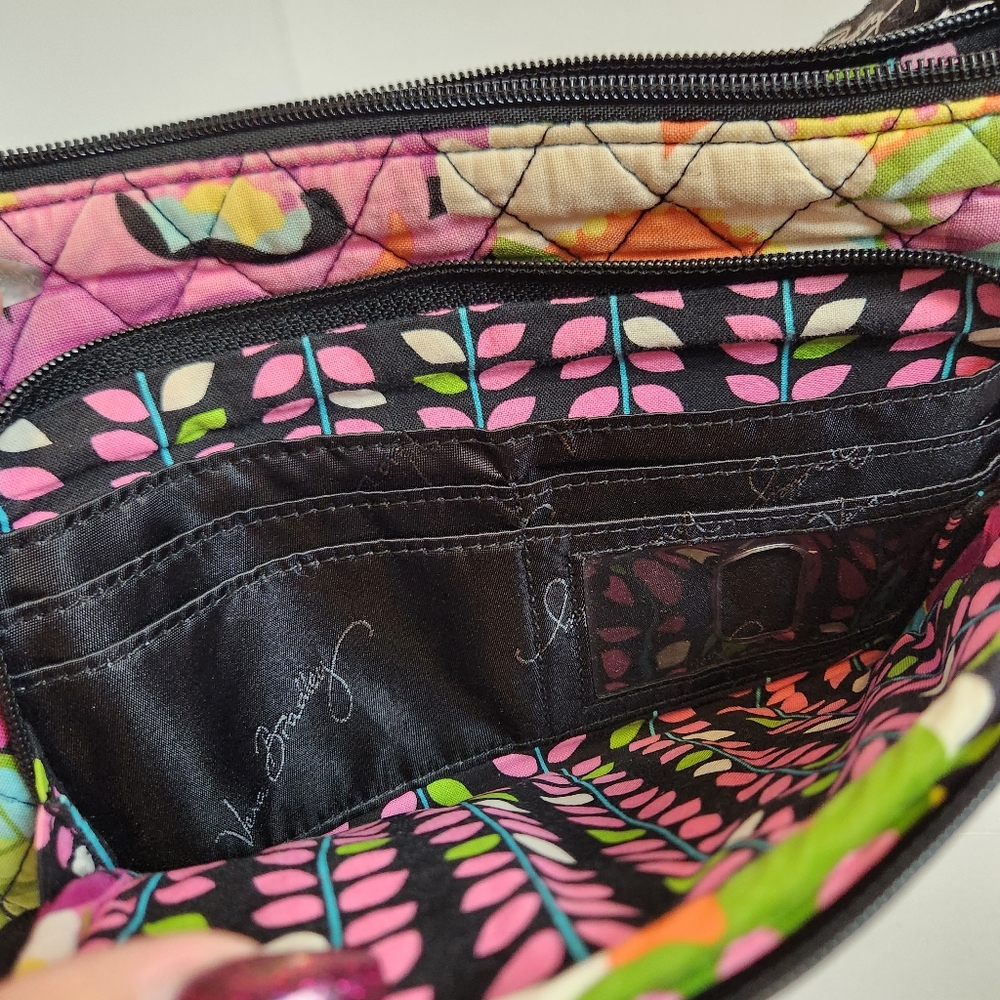 Vera Bradley Purse Over Shoulder Floral Print Pockets Card Slots Crossbody - Picture 7 of 12